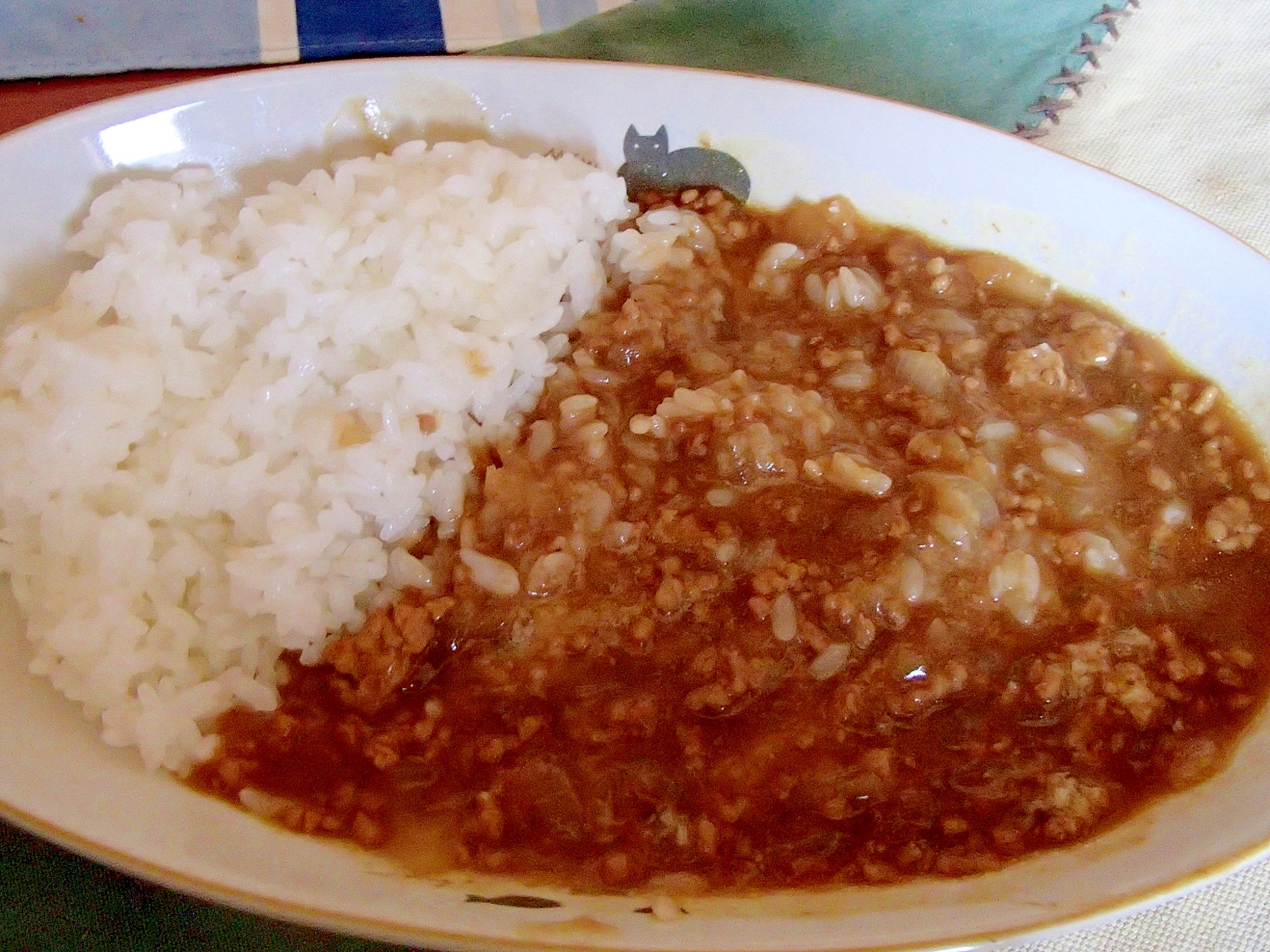 できるだけ油を使わないヘルシーひき肉キーマカレー