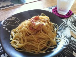 食べるラー油で簡単!ペペロンチーノ