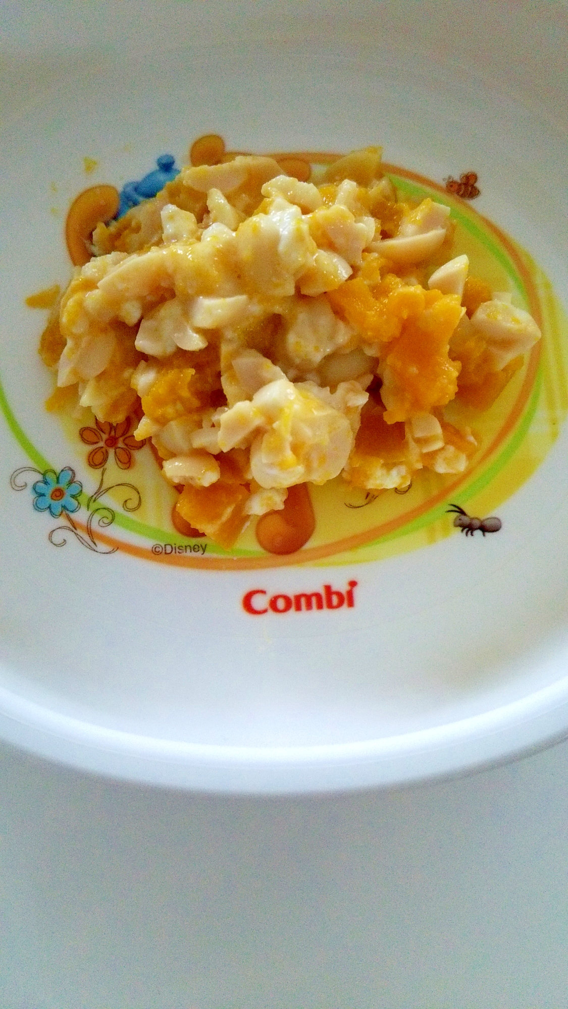 離乳食☆大豆とかぼちゃのチーズサラダ