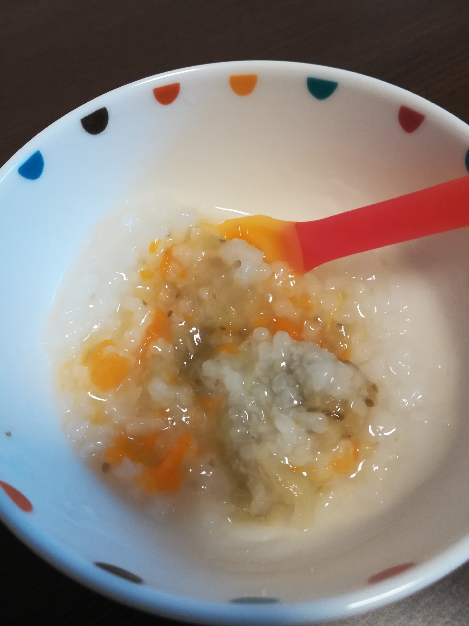 離乳食中期 なすとにんじんの野菜粥 レシピ 作り方 By もん1223 楽天レシピ 離乳食中期 なすとにんじんの野菜粥 レシピ 作り方 By もん1223 楽天レシピ