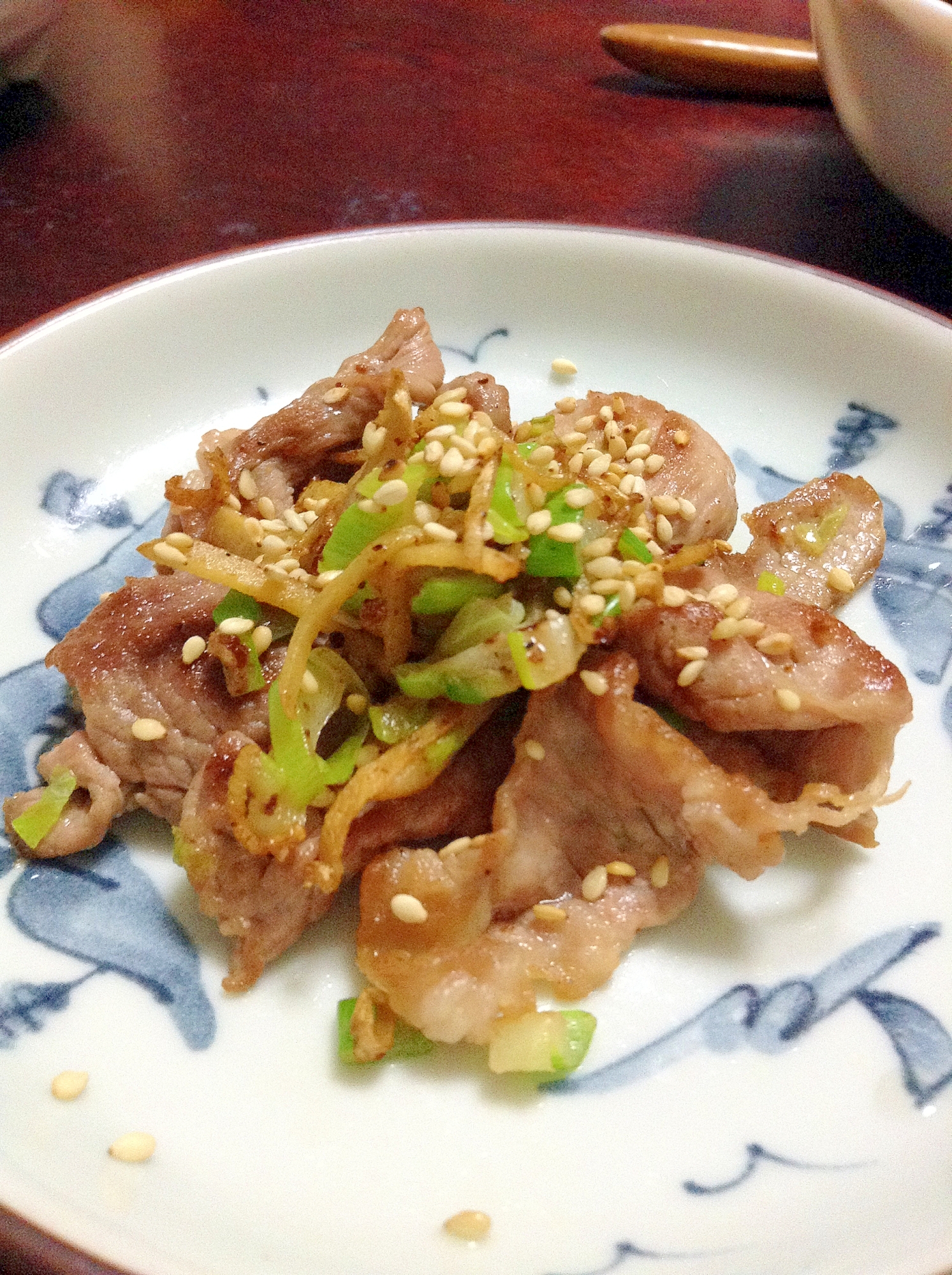 豚の薬味焼き肉【冷え性レシピ】ネギ＆ニンニク＆生姜