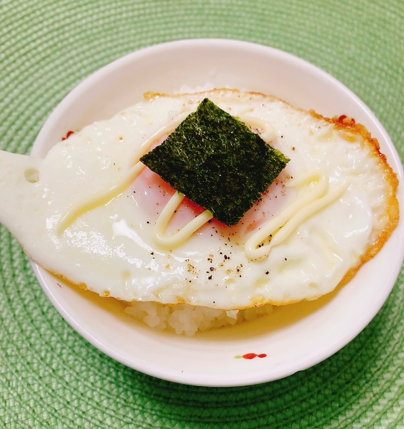 目玉焼き&海苔マヨ♪丼✧˖°