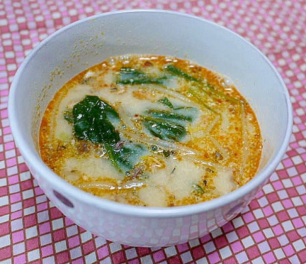 サバ缶豆乳スープ