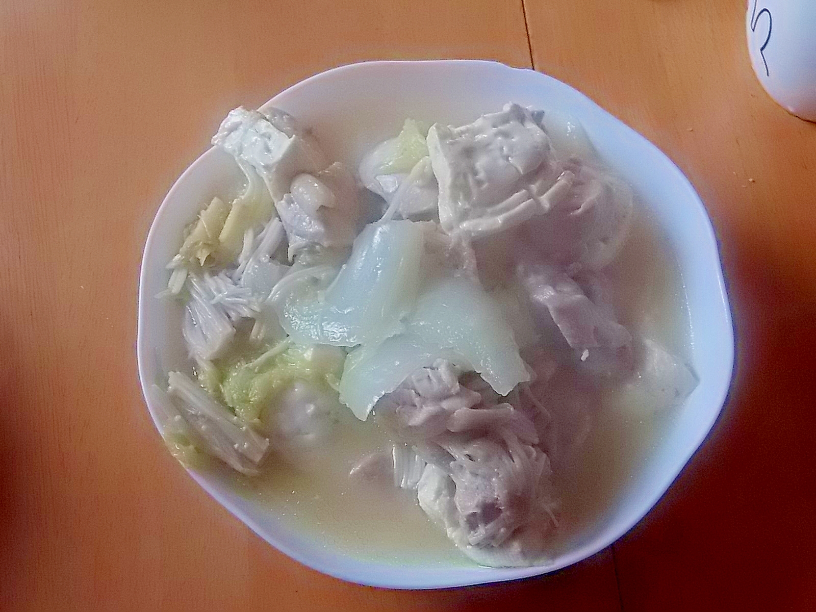 鶏肉と白菜と豆腐の塩生姜蒸し