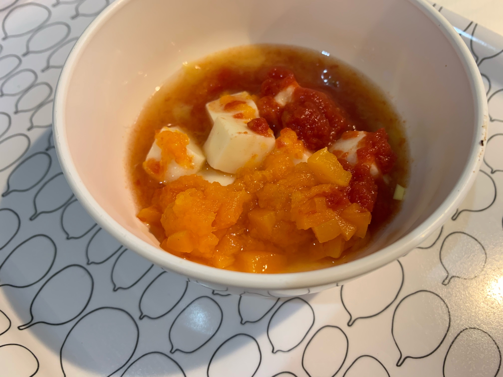 離乳食中期 鶏レバートマトあんかけ豆腐 レシピ 作り方 By ゆひ7 楽天レシピ