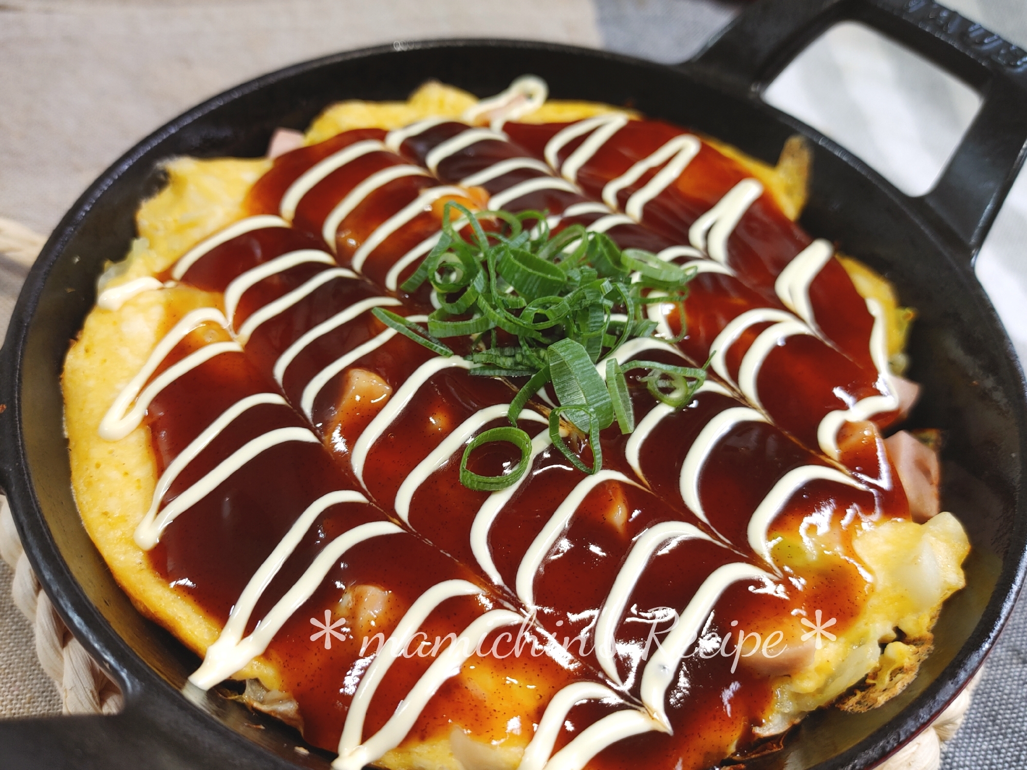 ストウブ16㌢～魚ニソキャベツふんわり卵のお好み風