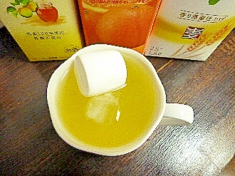 アイス♡マシュマロ入オレンジ梅酒