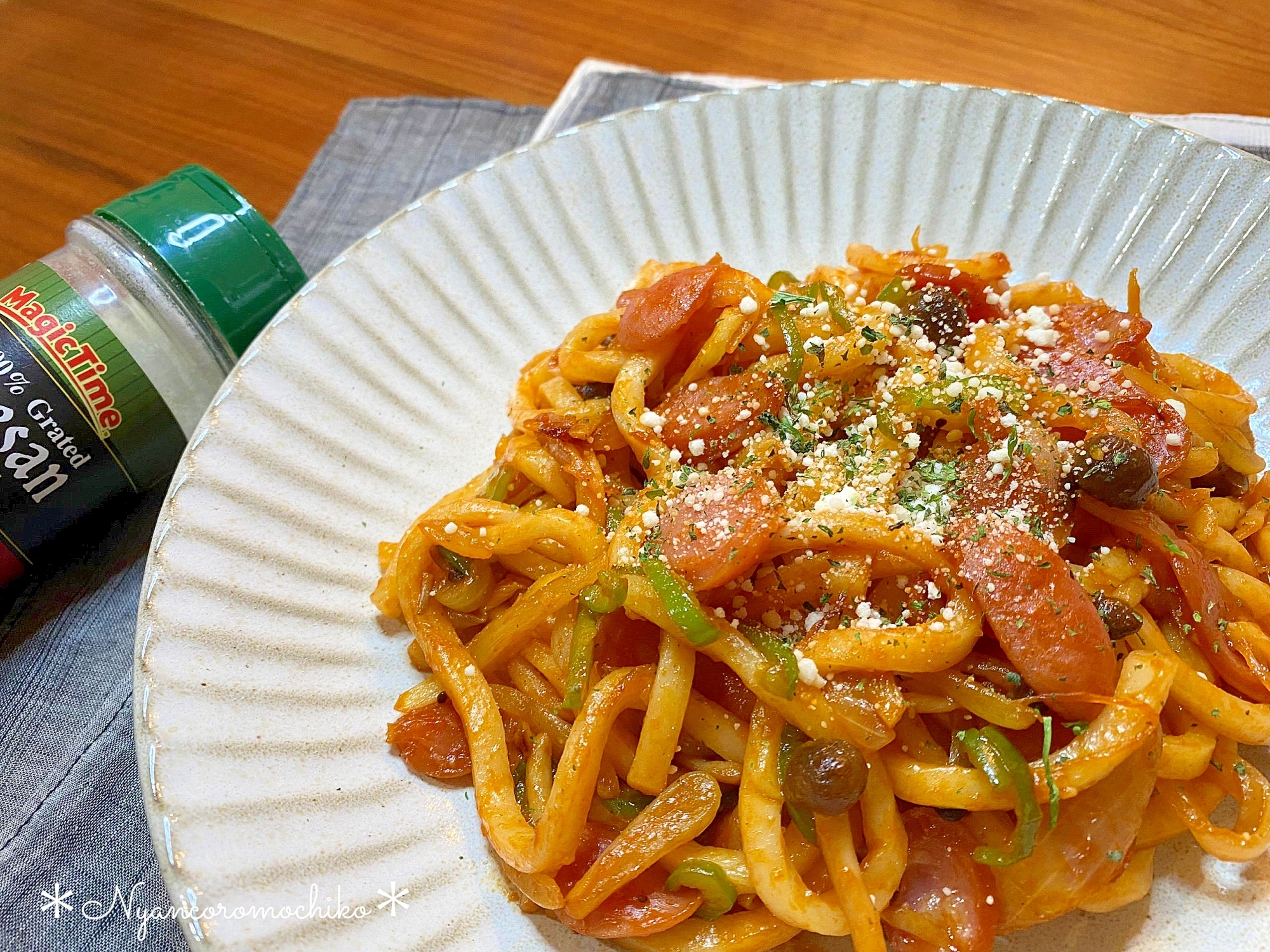 もちもち♡ナポリタンな焼きうどん