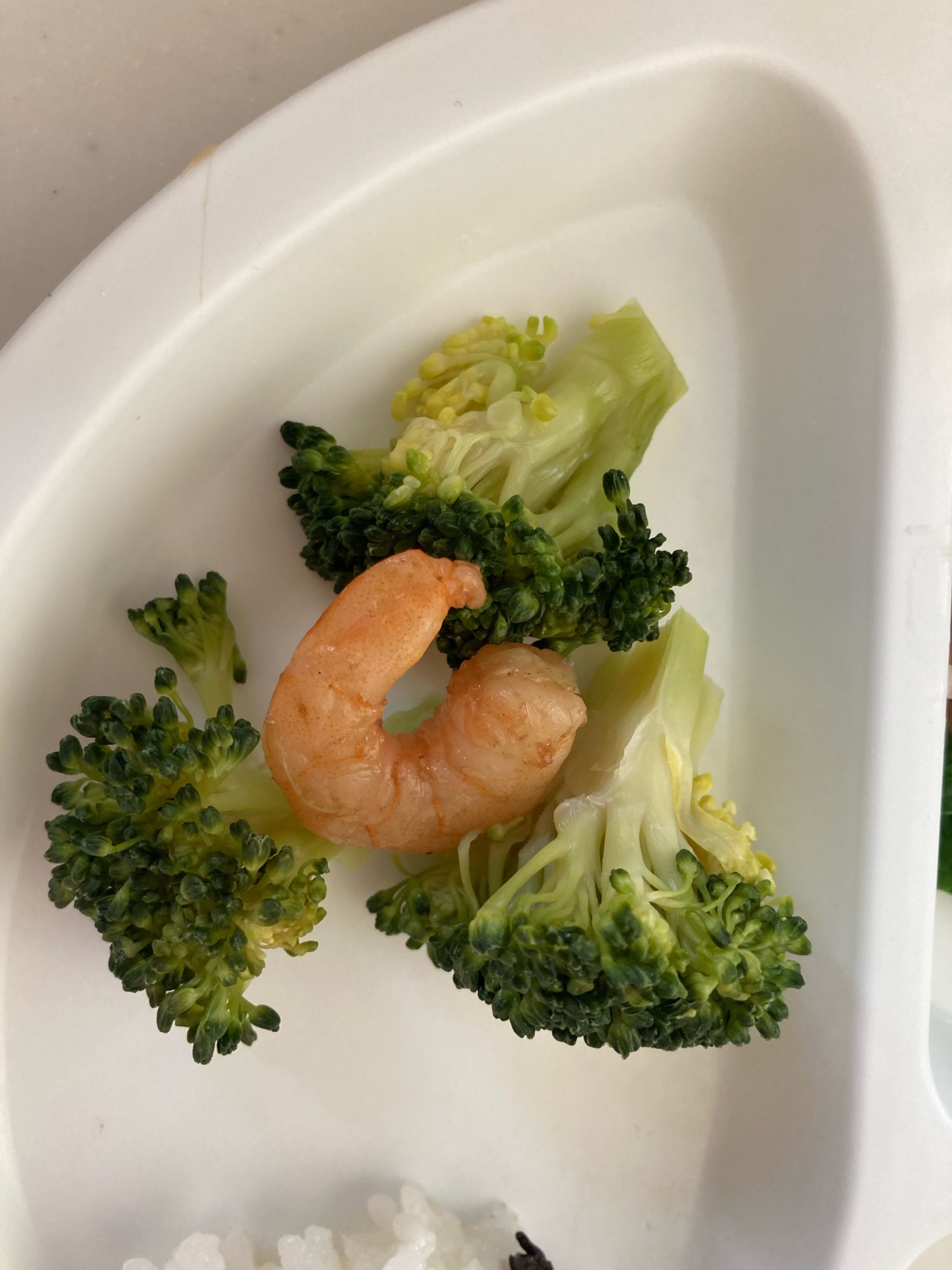 幼児食♫ ブロッコリーと海老の出汁煮