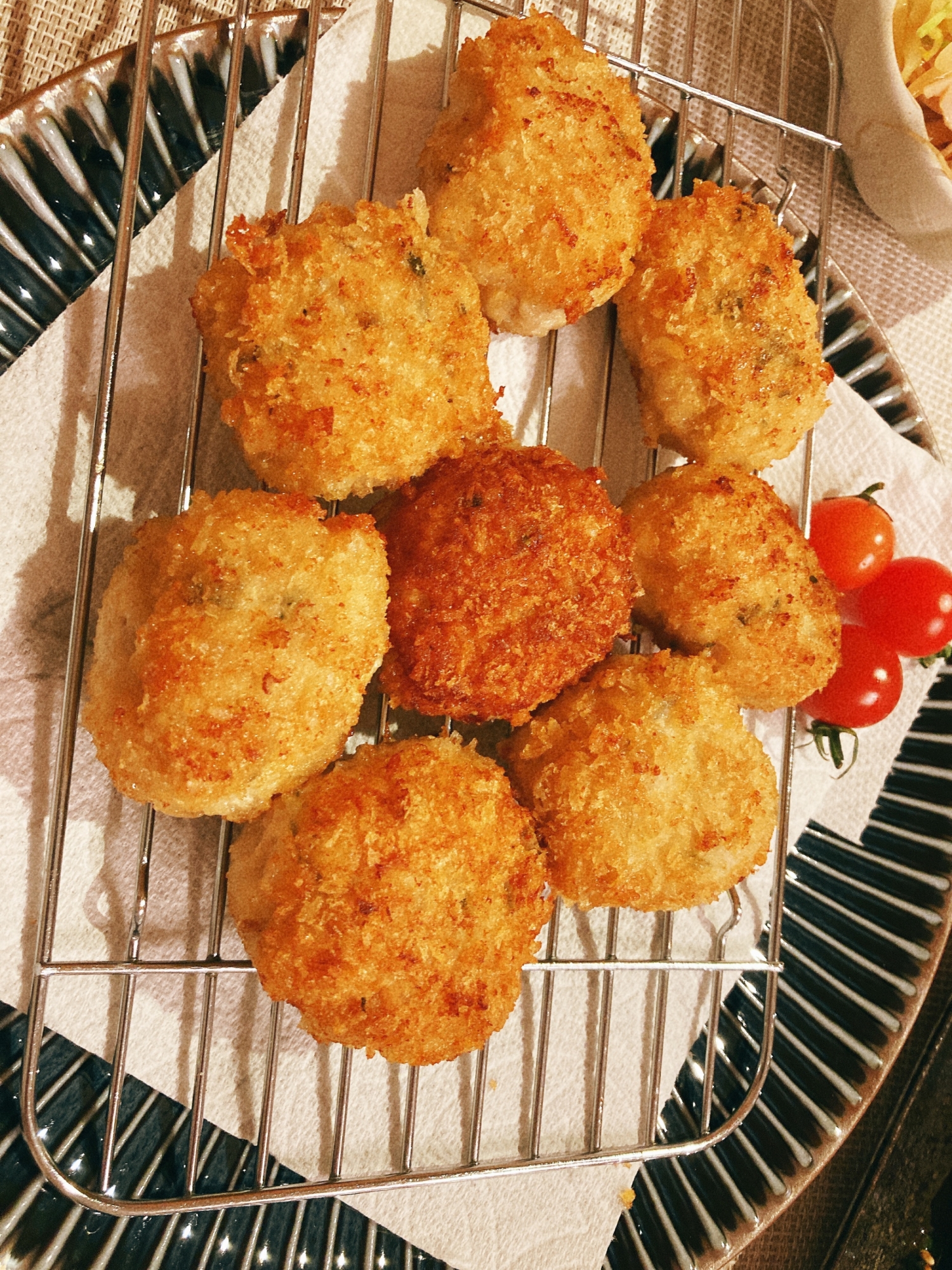 鶏ひき肉×蓮根の揚げつくね