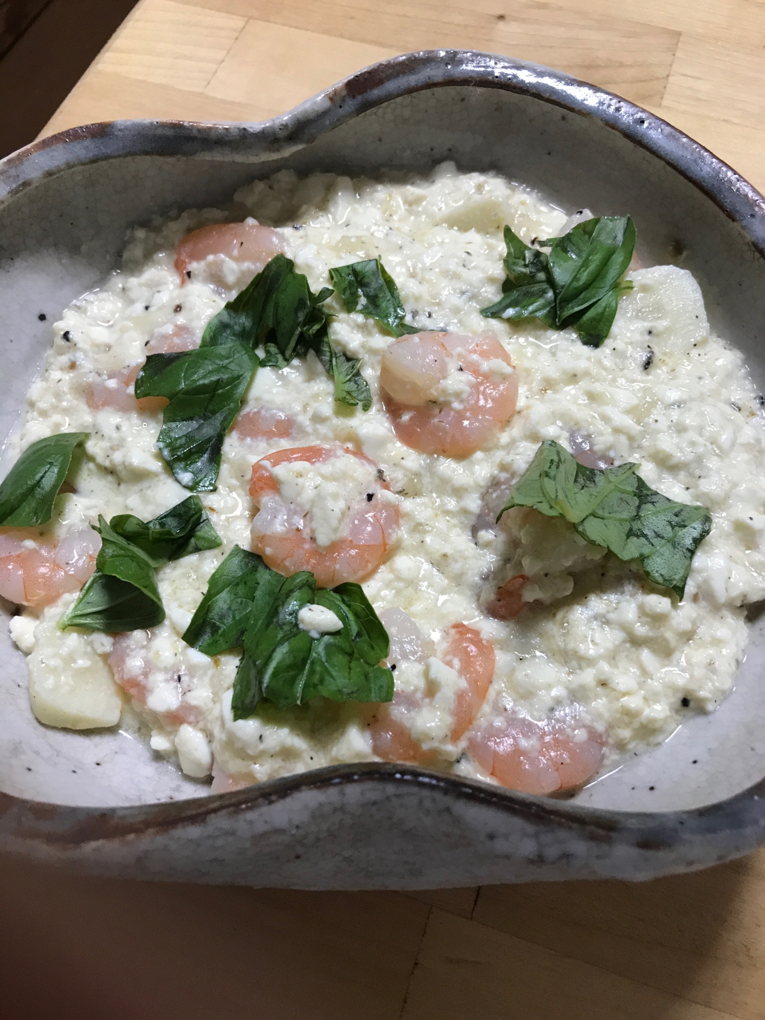 エビと豆腐のあんかけ