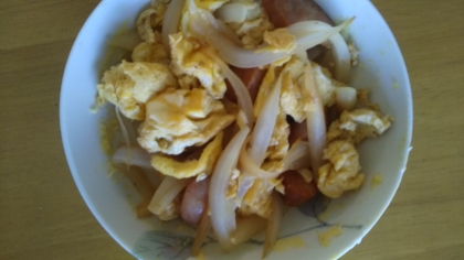 炒り卵も加えてしまいました。朝食にピッタリで美味しかったです！