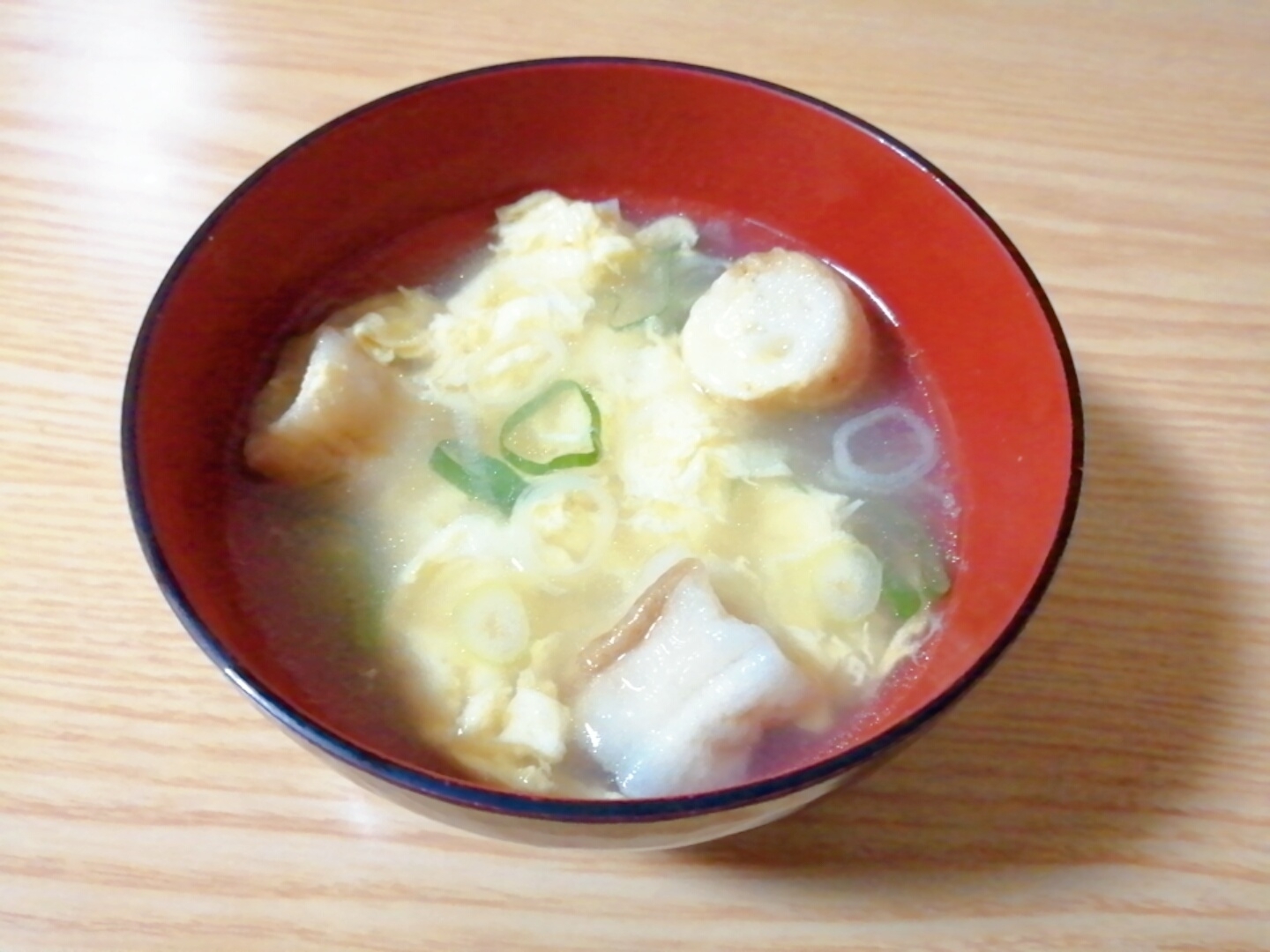 卵と麩とねぎの中華スープ