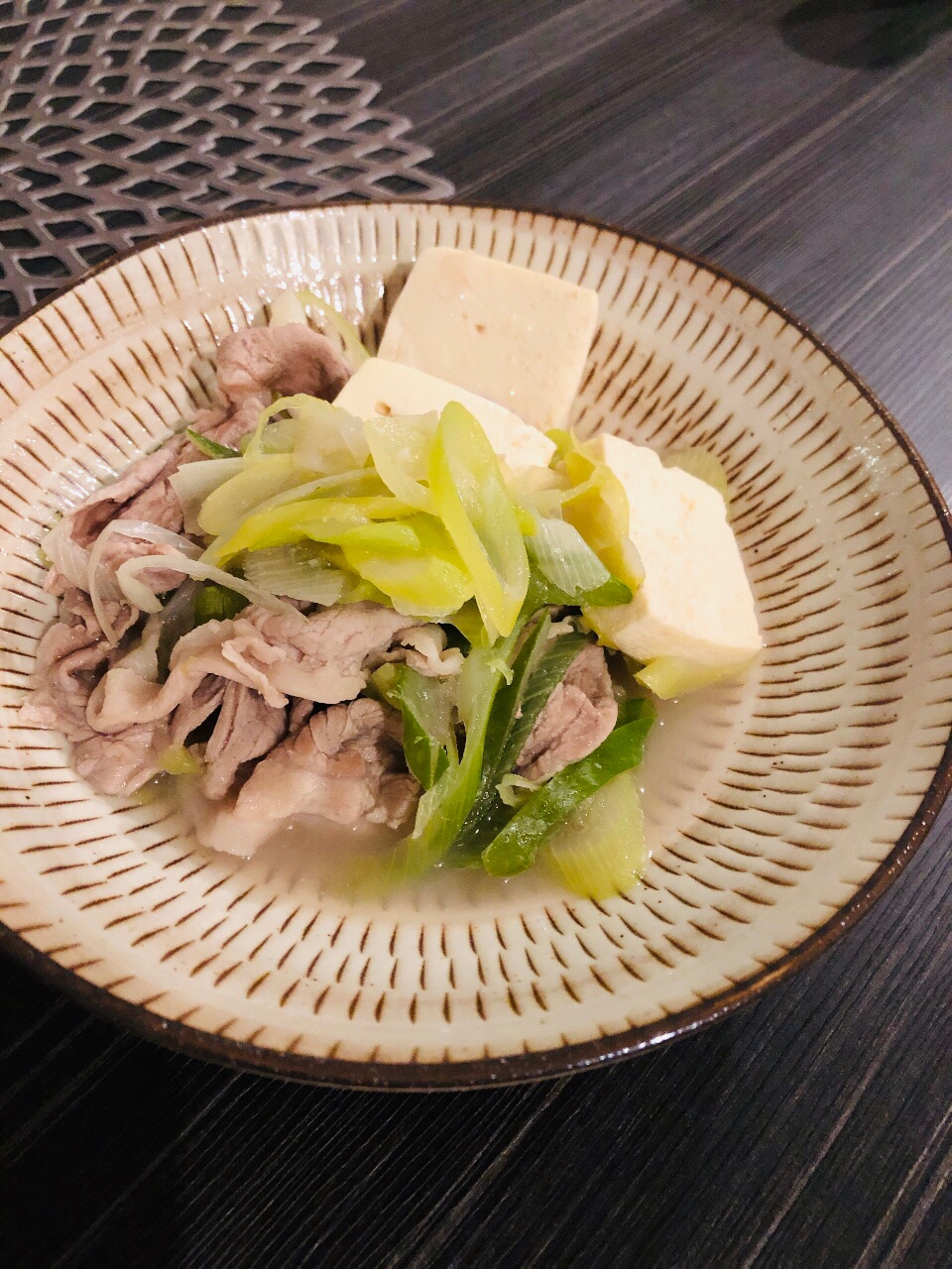 ねぎたっぷり☆豚肉と豆腐のさっと煮