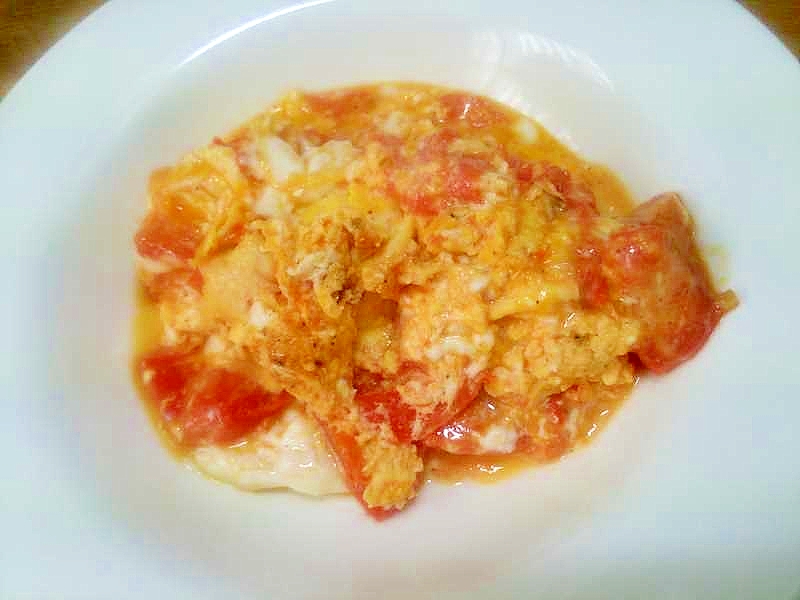 トマトの卵炒め/にんにくマヨ