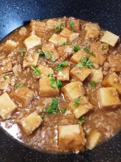 厚揚げのそぼろあんかけ
