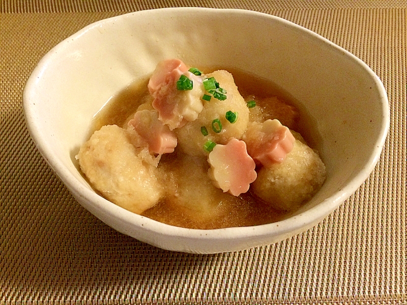 おばんざい☆もっちり里芋と生麩の揚げ浸し