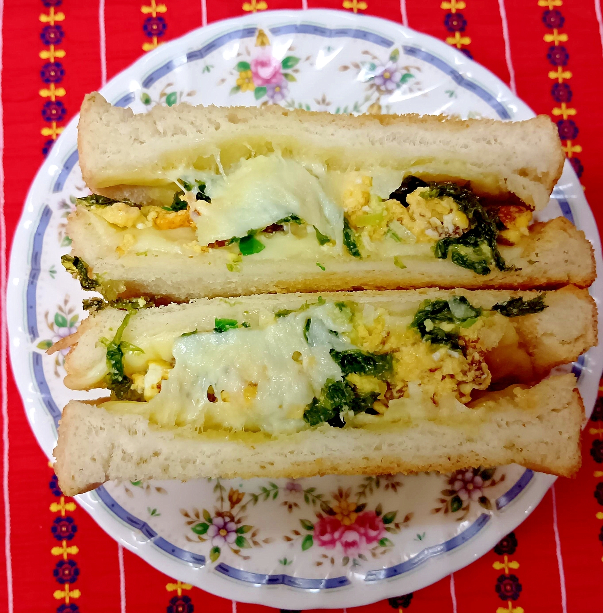 素焼き海苔でサンドイッチ