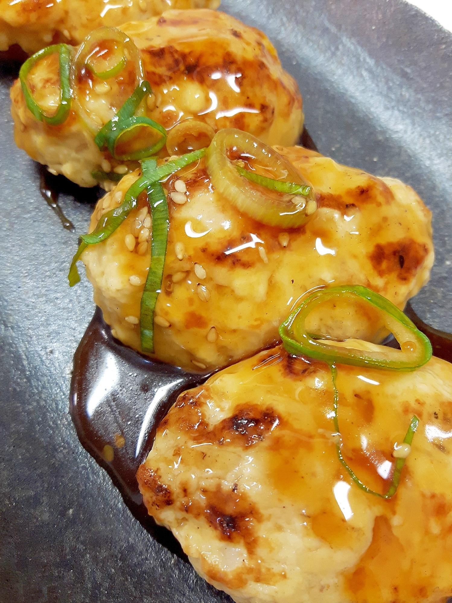 エノキ+長ネギで(^^)鶏つくねの照り焼きダレ♪ レシピ・作り方 by