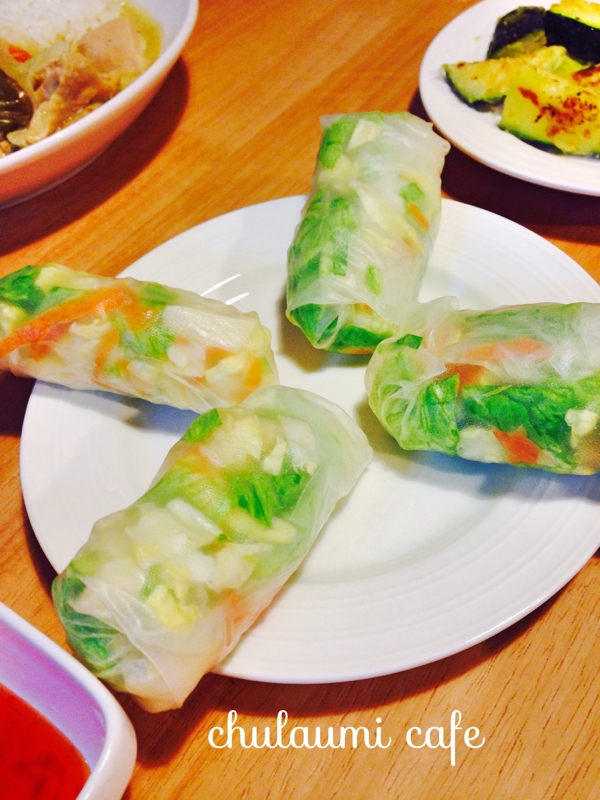 家にある野菜で 簡単生春巻き レシピ 作り方 By Chulaumi Cafe 楽天レシピ
