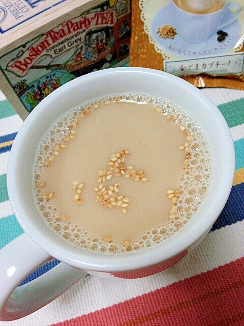ホッと☆金ごまアールグレイきなこカフェオレ♪