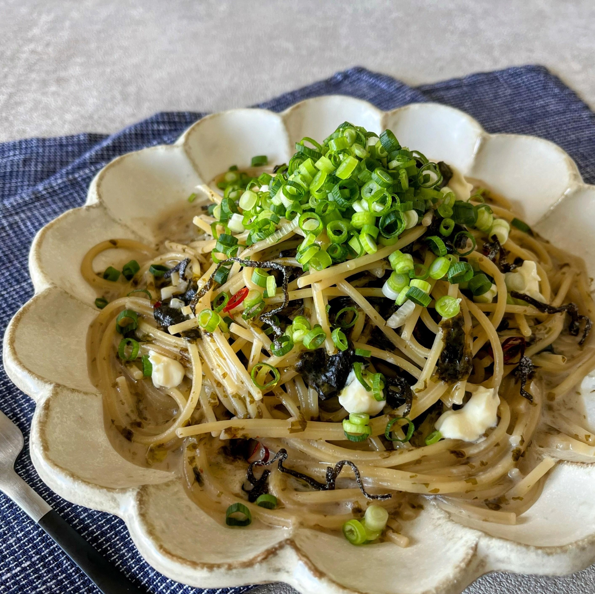 意外な相性！クリチ海苔昆布パスタ