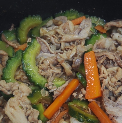 ゴーヤと豚こま肉の簡単マヨ炒め