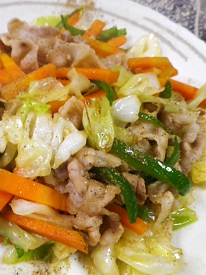 豚肉と野菜のポン酢炒め