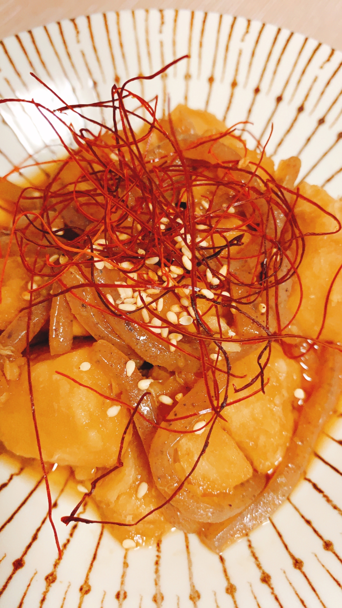 里芋とこんにゃくのピリ辛煮物