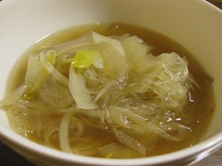 ペラペラ大根と春雨のスープ