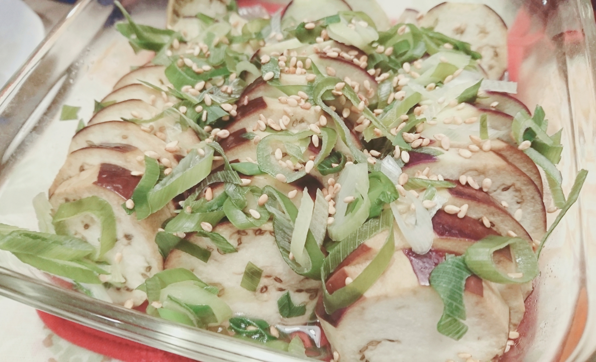 レンジで簡単！中華風蒸し茄子