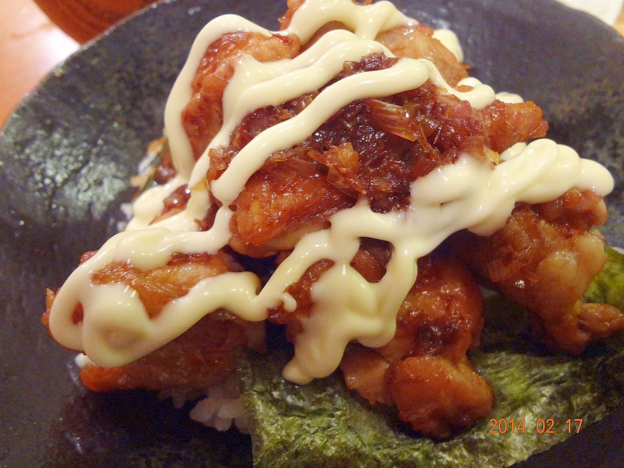 簡単★鶏肉のりマヨ丼