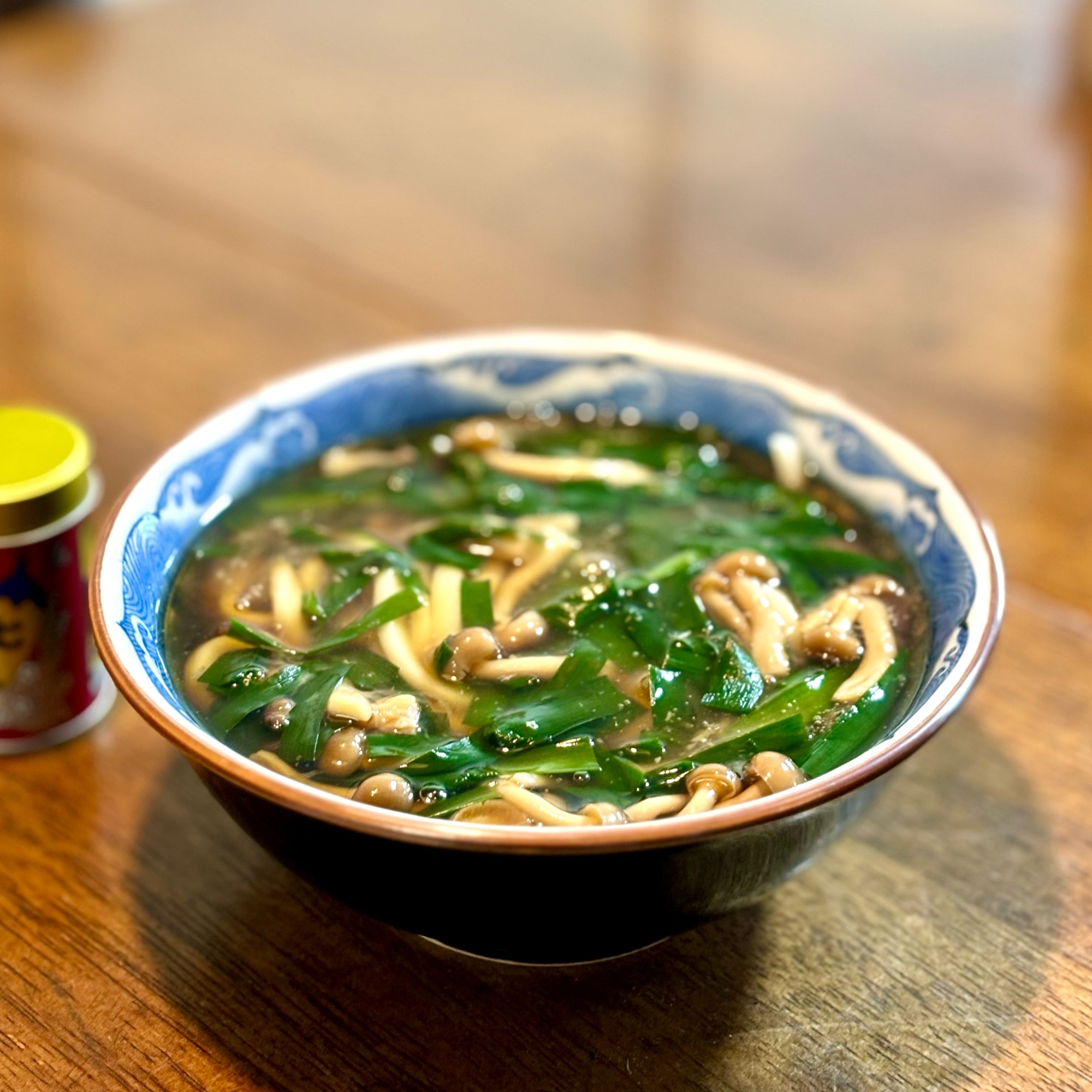 にらとしめじのあんかけうどん