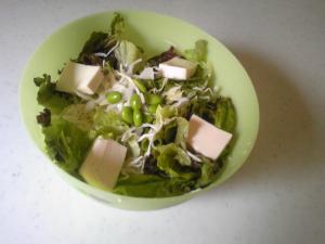 塩豆腐のヘルシーサラダ