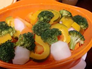シリコンスチーマーでヘルシー蒸し野菜 レシピ 作り方 By のりひめ5 楽天レシピ