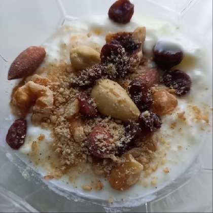 ナッツレーズン胡麻のヘルシーヨーグルト