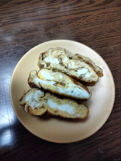 カレーと鰹節の玉子焼き