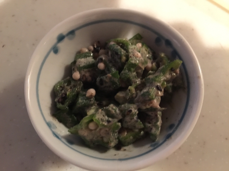 作り置き副菜 オクラの胡麻和え