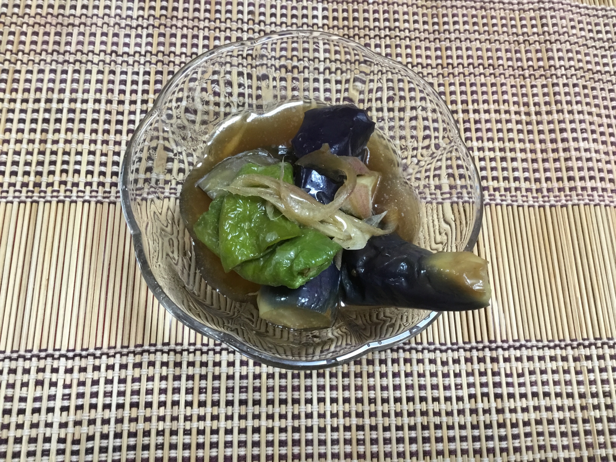 ナスと万願寺とうがらしの煮浸し