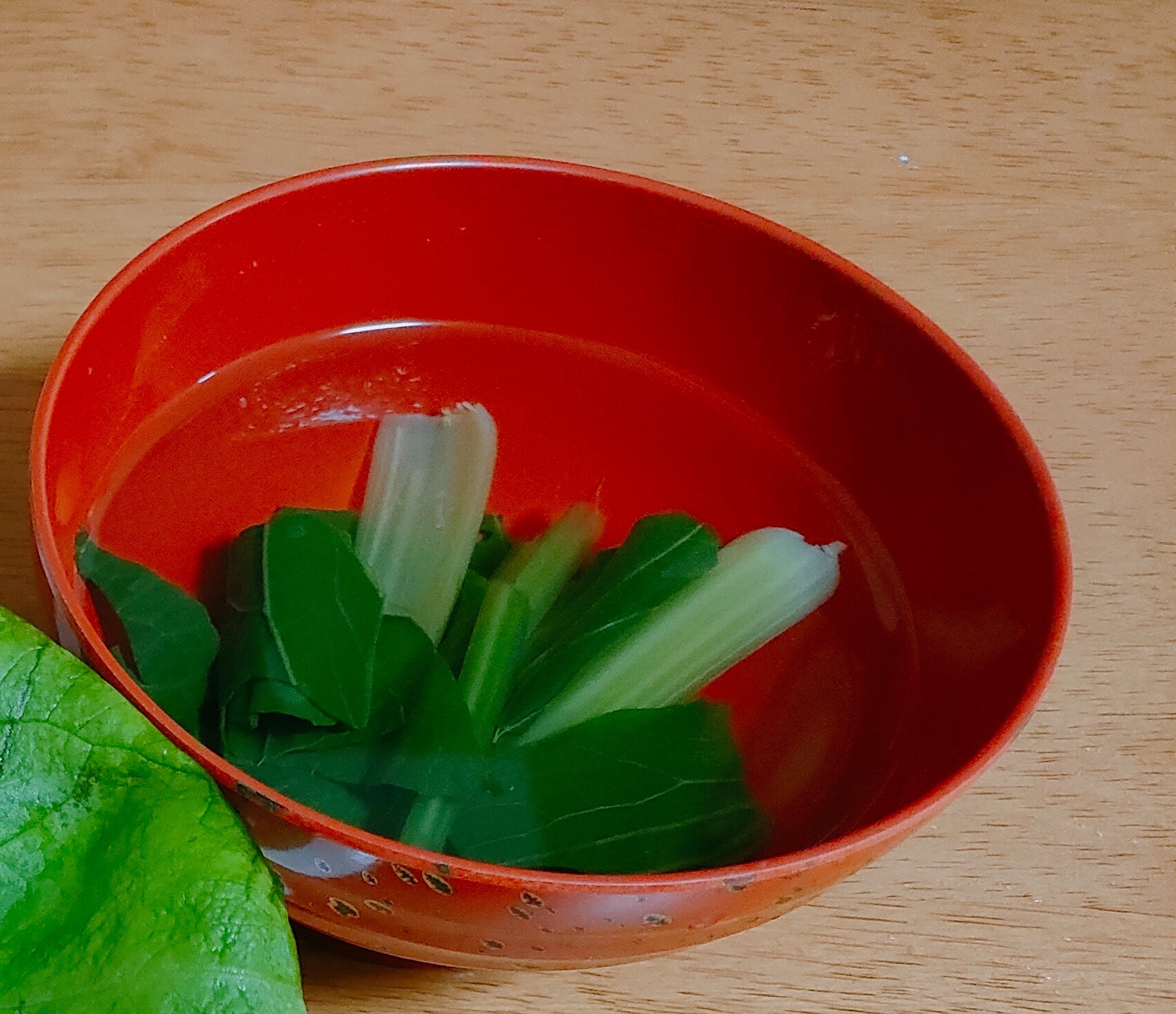 包丁入らず♪簡単小松菜スープ♪