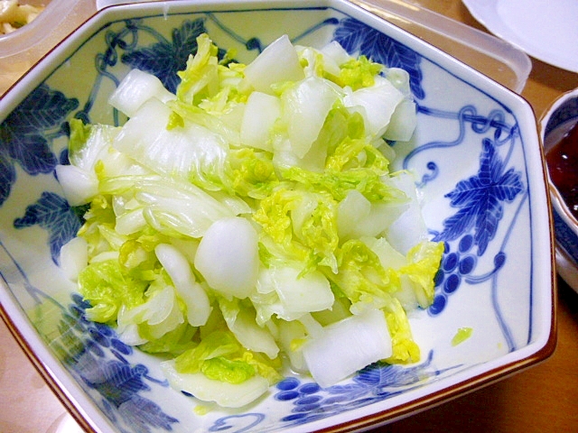 白菜の塩もみ