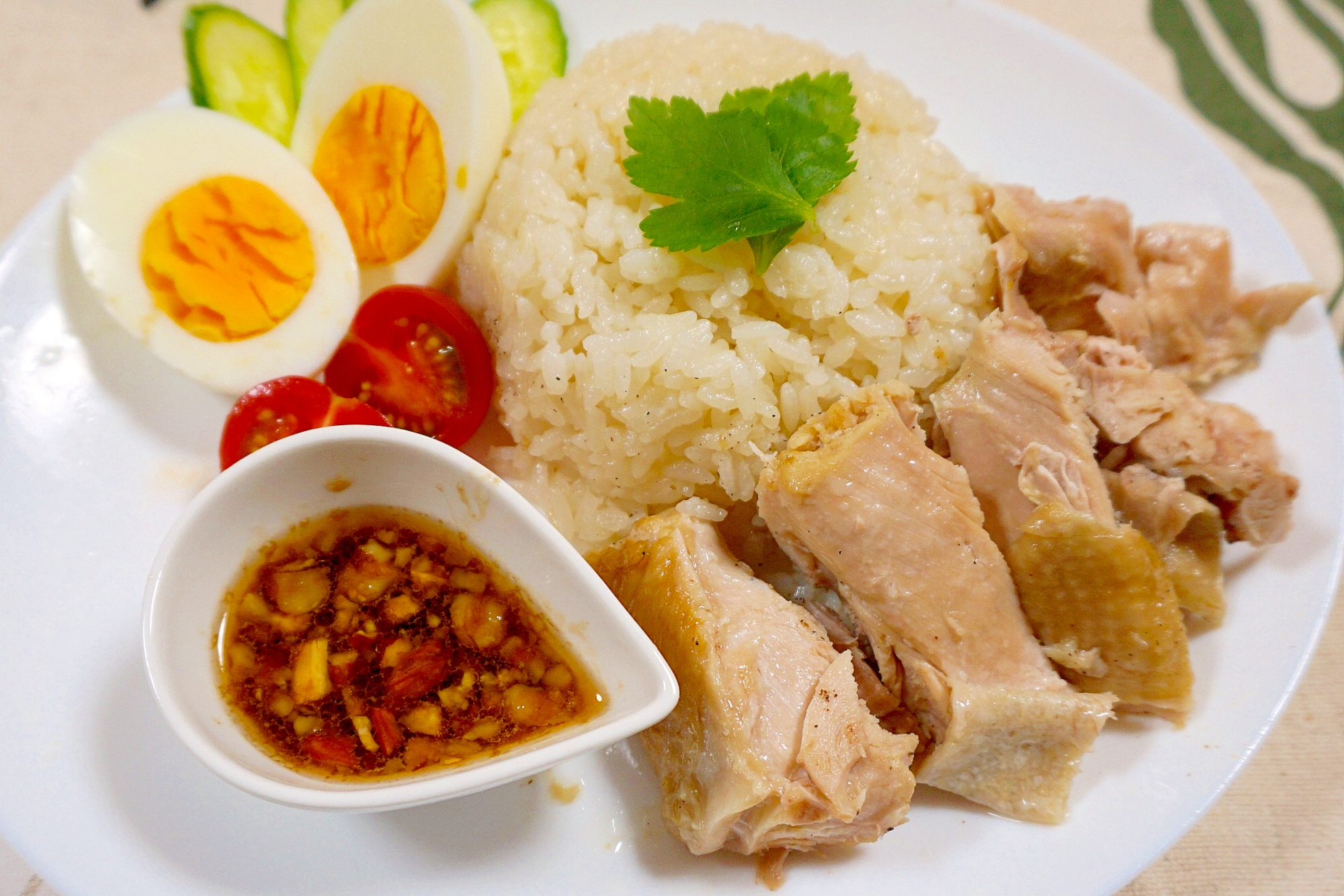 簡単!炊飯器でカオマンガイ!海南鶏飯!