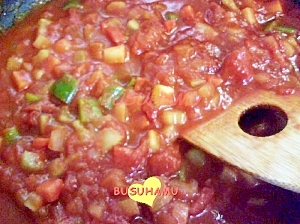 栄養満点☆角切り野菜のトマトソース