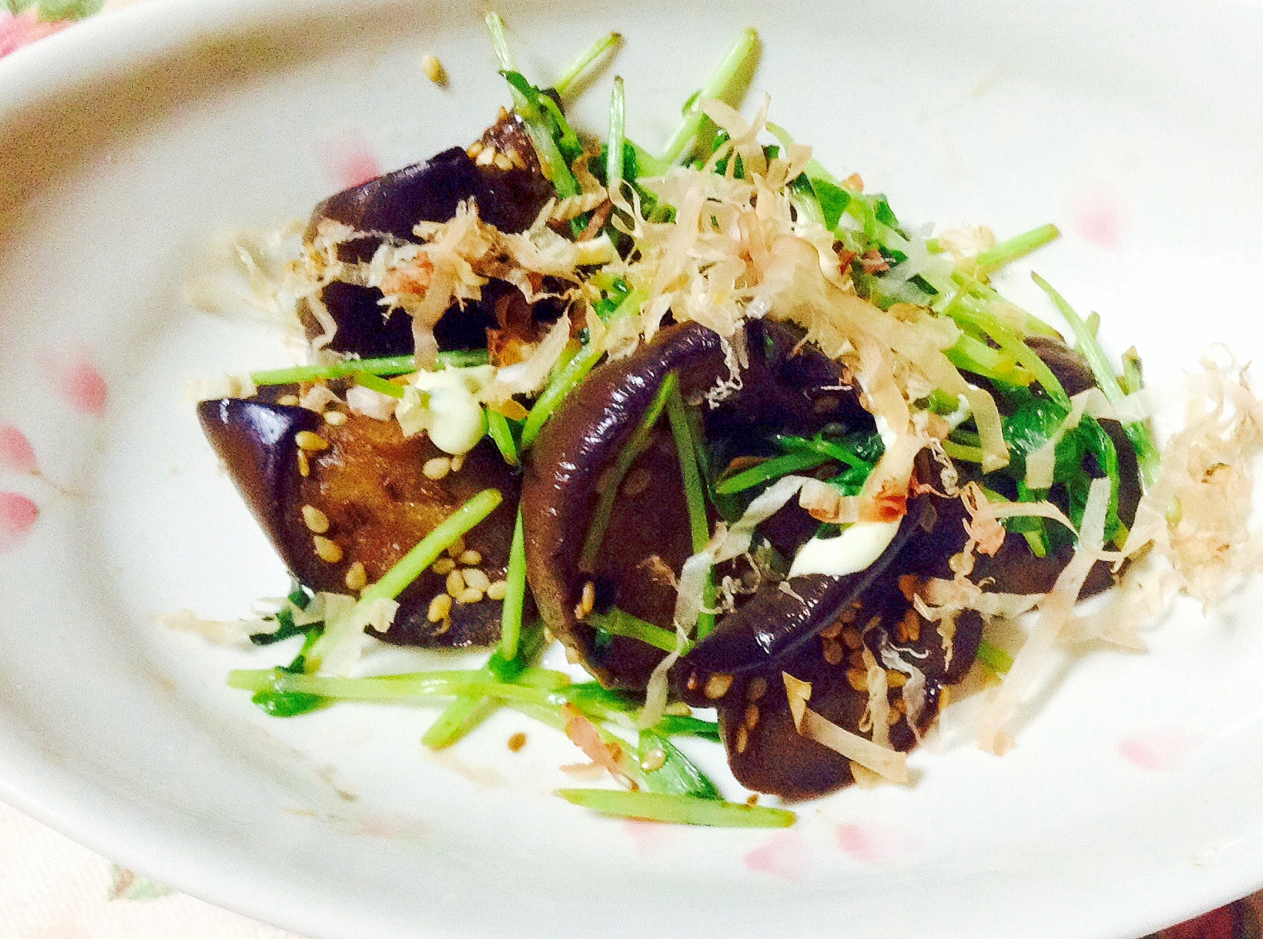 ジューシー サラダ茄子と豆苗のソース炒め レシピ 作り方 By やなママ 楽天レシピ