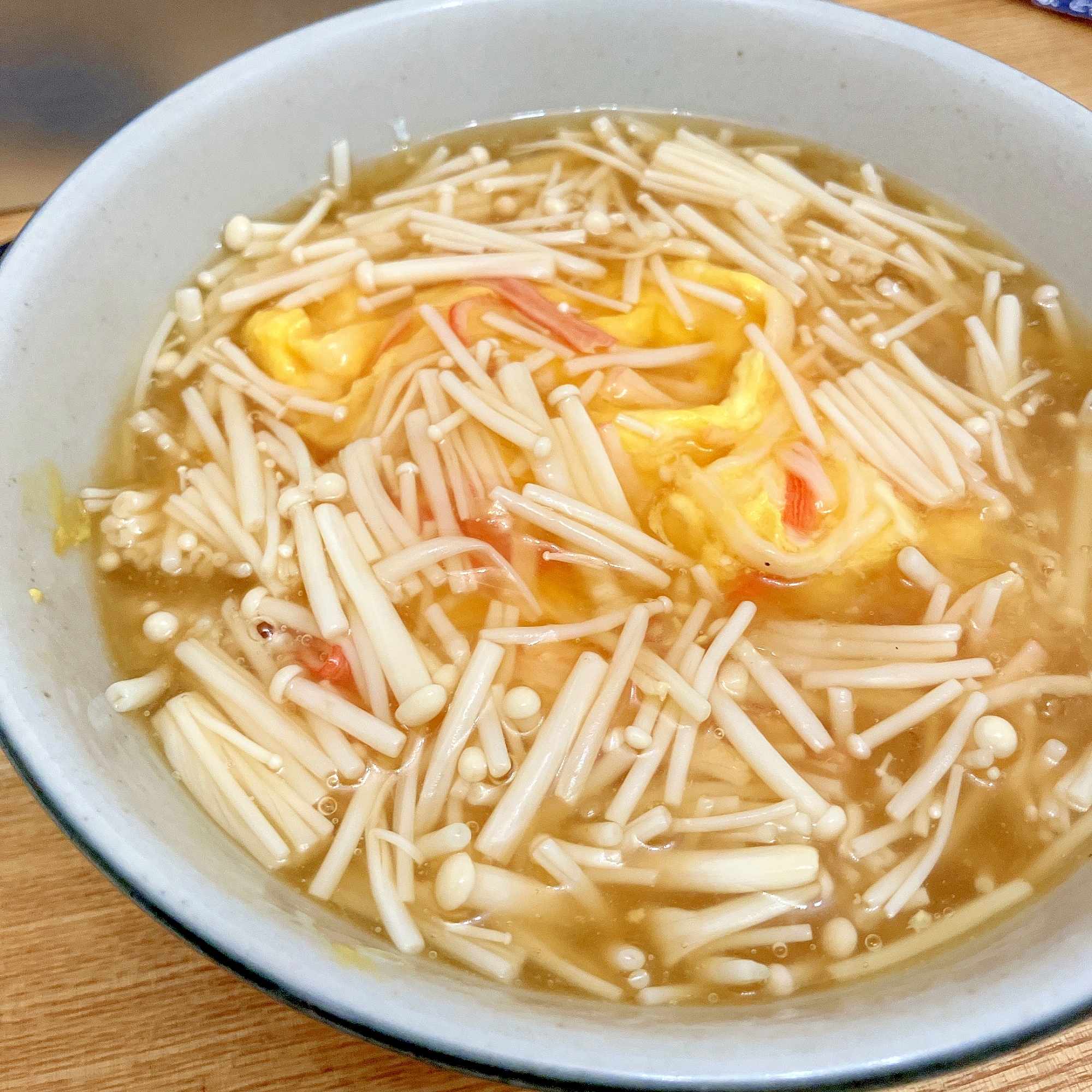 とろふわ♪かに玉豆腐のえのきあん