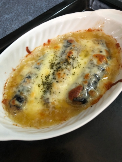 オイルサーディンのチーズ焼き