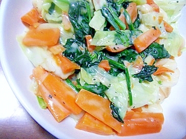 野菜のホワイトソース炒め★