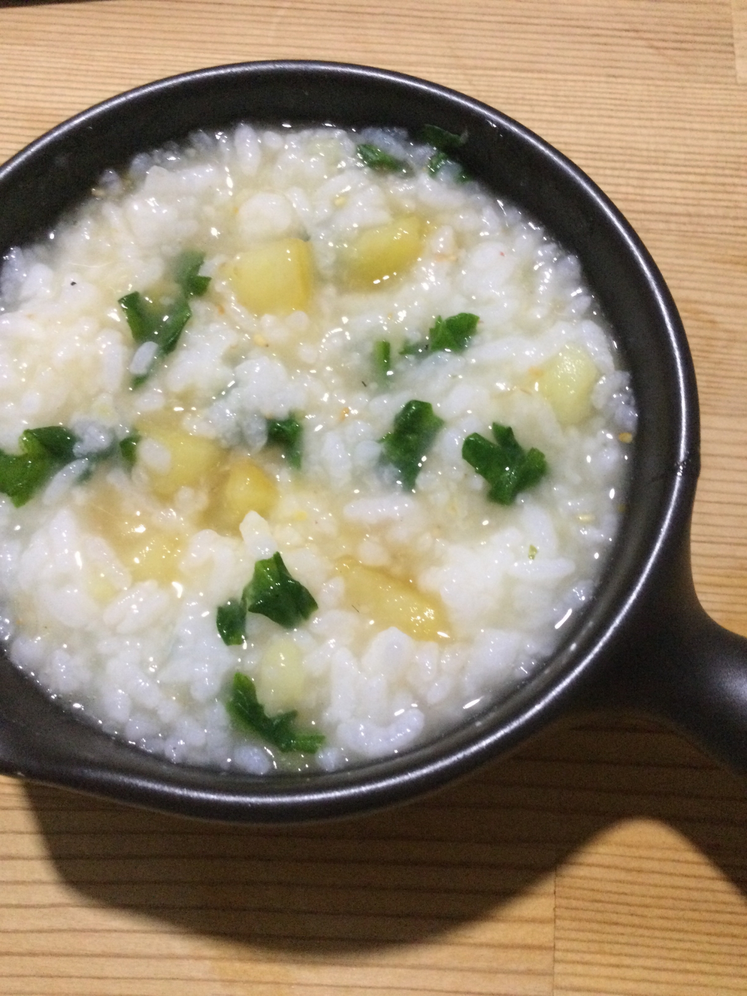 じゃが芋春菊入りおじや♪