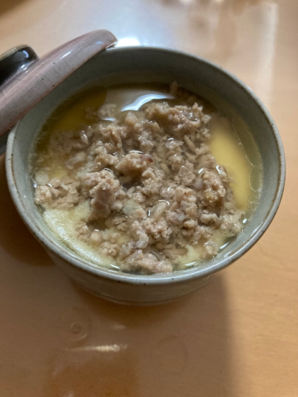 旨味たっぷり˚✧₊生姜が香る鶏ひき肉の茶碗蒸し