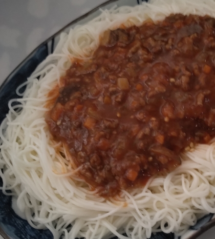 簡単ミートソースそうめん